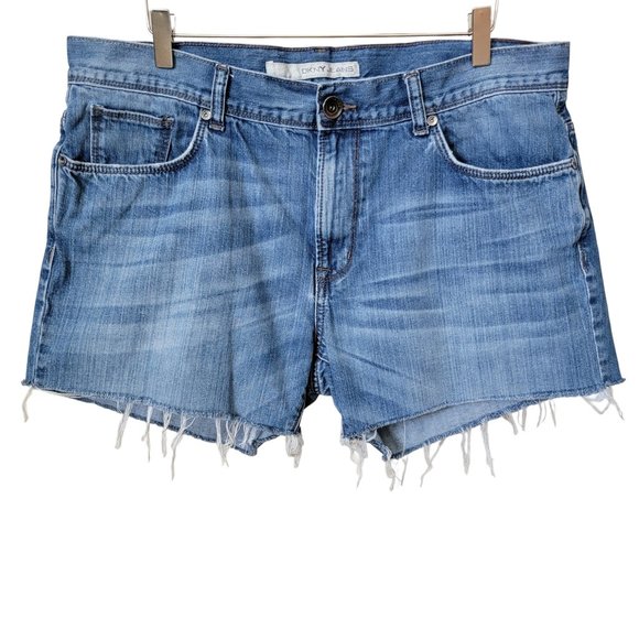 DKNY Jeans Custom Cut Off Denim Jean Shorts